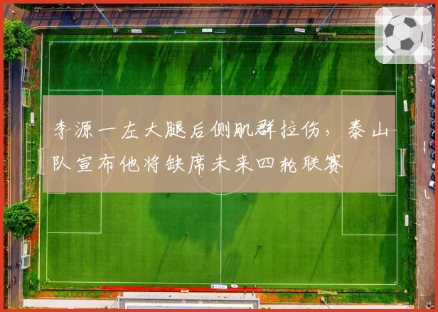 李源一左大腿后侧肌群拉伤，泰山队宣布他将缺席未来四轮联赛